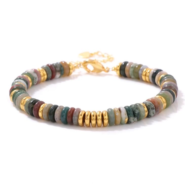Bracelet en perles de pierre naturelle verte : le cadeau mixte idéal