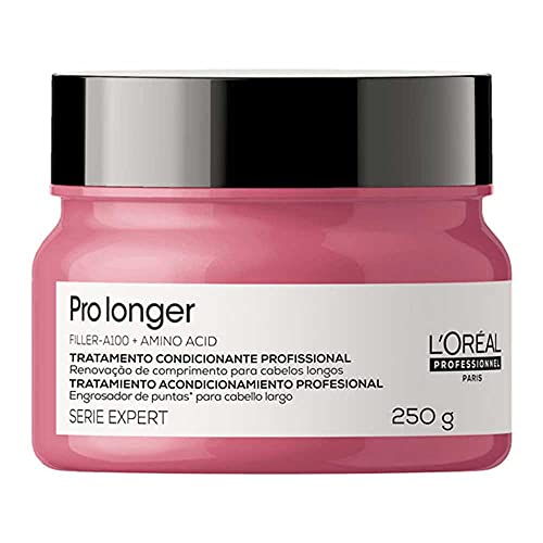 L'Oréal Professionnel Pro Longer, Máscara de Tratamento Capilar para Cabelos Finos e Afinados, Reduz Quebra e Pontas Duplas, Proporciona Brilho, Suavidade e Densidade aos Fios, 250g