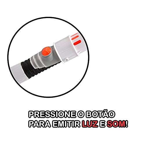 Kit 2 Sabres De Luz Infantil Space Guardian Retrátil com Som e Luz Polibrinq