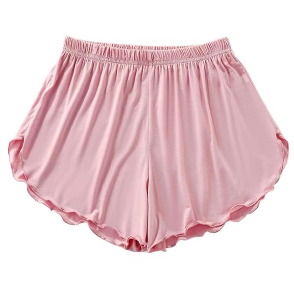 Kurze Schlafhose Damen Baumwolle Schlafshorts Schlafanzughosen für Damen Sommer Kurzer Pyjamahose