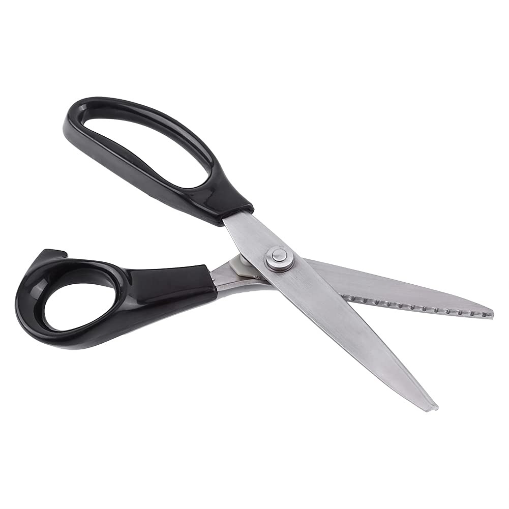 Metal Scissors, Lightweight Pritical Scissors 23 cm Pinking for Office for Sewing(5mm)