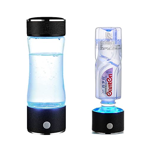 Generador Agua, Botella Agua hidrógeno Generador Agua hidrógeno Ionizador con Adaptador Tecnología PEM Hace Que Contenido hidrógeno Sea hasta 900-1600 PPB Hervidor antioxidante para Deportes y viaj
