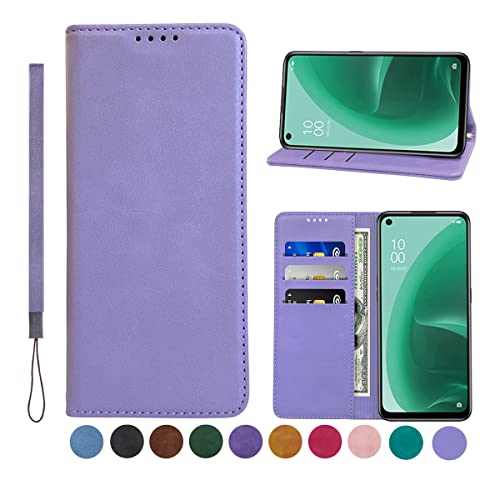 OPPO Reno 5A ケース 手帳型 高質PUレザー OPPO Reno 5A カバー 耐衝撃 オッポ Reno 5A 手帳 ケース 内蔵マグネット開閉式 ベルトなし スマホケース おしゃれ カードポケット スタンド機能 便利 スプラット同梱 携帯ケー