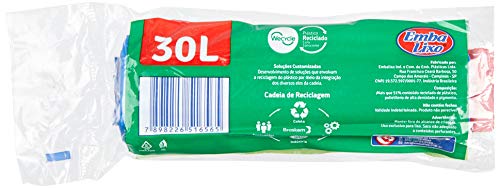 Embalixo Saco Lixo Wecycle Reforçado Azul 30 Litros