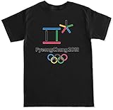 FTD Apparel Men's Pyeongchang 2018 T Shirt - Medium Black