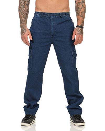 ZARMEXX Herren Jeans Schlupfjeans Freizeithose Workwear mit Gummizug...