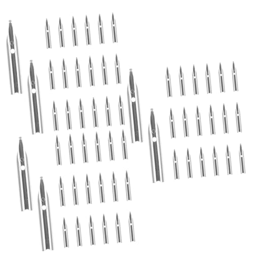 GANAZONO 3sets Calligraphy Pen Nibs Set Fountain Pen Nibs Easy to Install for Home Office School Travel 20pcs*3