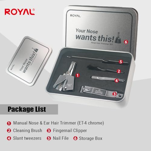 Image of ROYAL Battery Powered Nose Hair Trimmer For Men Manual Made In Korea