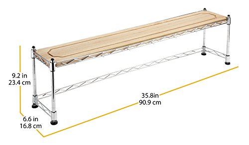 Whitmor Supreme Wood and Chrome Sink Shelf #TOP2