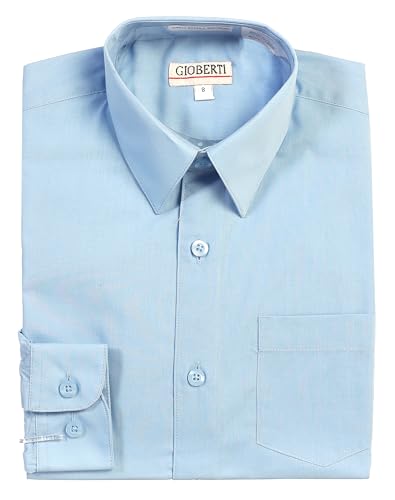 Image of Gioberti Boys Long Sleeve Solid Dress Shirt