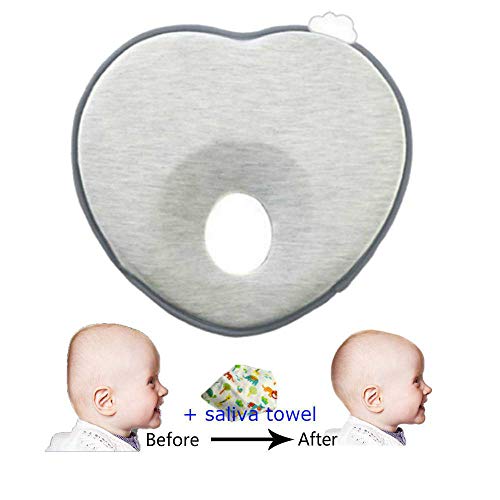 OnefunTech Baby Head Shaping Pillow, Newborn Infant Anti Roll Pillows Neck Prevent Ba