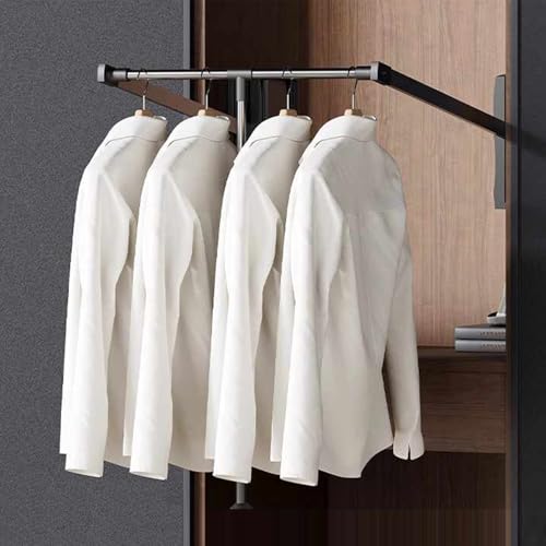 Solution peu encombrante de rail de penderie rabattable pour simplifier le rangement du dressing - 8