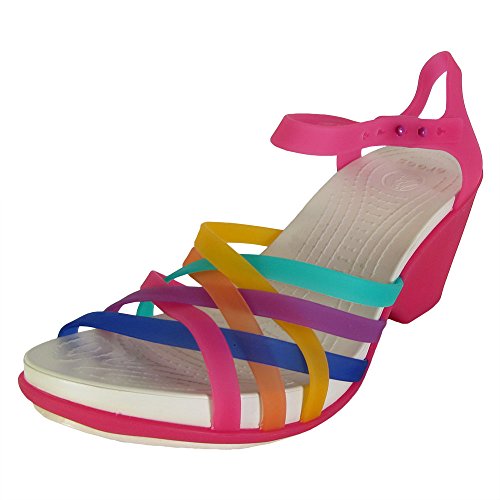 Crocs Women's Huarache Wedge, Multi / Candy Pink, 7