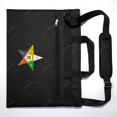 Bolso Tote Negro Estrella Oriental Masónica, Ligero y Resistente al Agua con Asa de Mano y Hombro miniatura 4
