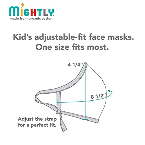 Mightly Boys And Girls' Face Masks | Organic Cotton Fair Trade Certified For Kids, Multi Color, One Size #TOP3