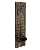 Dieser Kerzenhalter aus massivem Holz ist das perfekte Dekostück für die Wand.