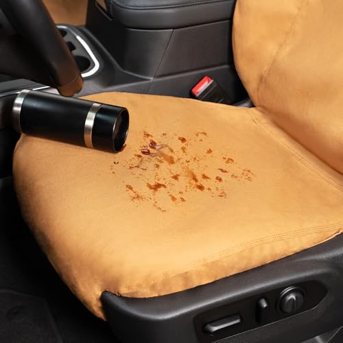Covercraft Carhartt SeatSaver Custom Seat Covers | Fits 2024-2025 Ford Ranger (Excludes Raptor) | 1st Row Bucket Seats, Duck Weave Brown by Covercraft - Used condition - Image 4