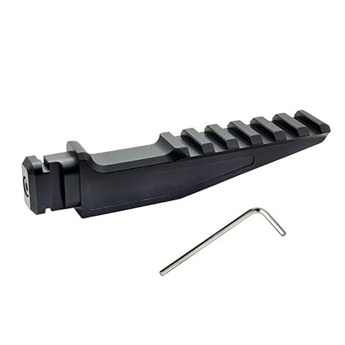 Laser Extend Front Rail Pic Mount Base，6 Slot Compact Red Dot Sights Riser Base Mount Accessories，Compatible with PEQ-15 T1 T2 Footprint Series Optic Scopes Etc Mounting，Lightweight CNC 7075 Aluminum