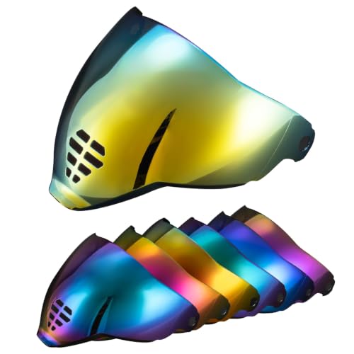 Image of PSLER IC-06 visor- Icon Airflite Face Shield Motorcycle Helmet Visor Accessories Replacement for Icon Airflite IC-06,Deep Gold