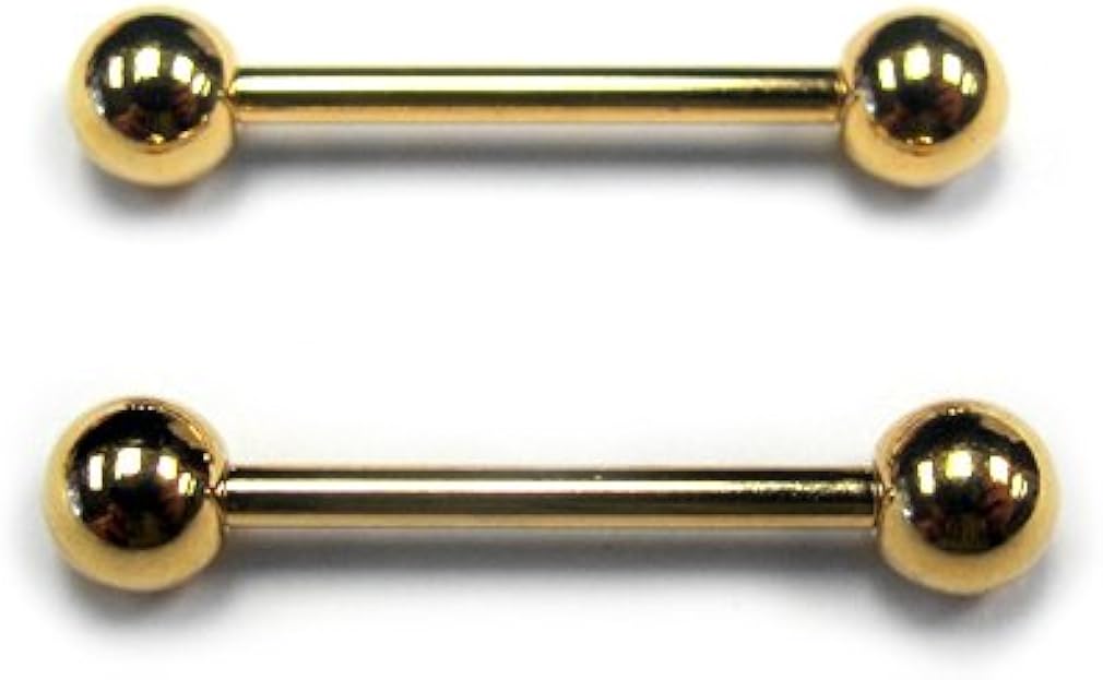 Gold plated nipple bars Clearance