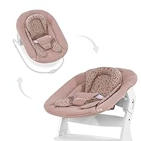 hauck Alpha Bouncer 2in1, Disney Bambi Rose - Baby Seat for Alpha+ Wooden Highchair with Bouncing Frame, 3-Point Hip Harness & Seat Reducer, from Birth up to 9 kg