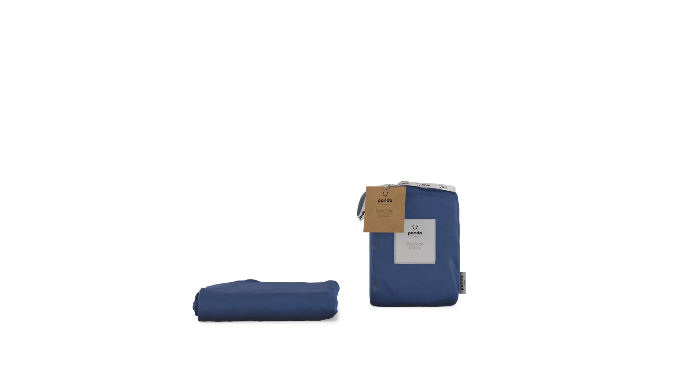 Panda® 100% Bamboo Organic UK Super King Duvet Cover, Deep Sea Navy | Soft & Breathable | Hypoallergenic & Antibacterial | High Thread Count | Natural Choice for Skin & Hair | Thermoregulating