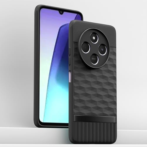 Image of Outlouders Back Cover for Redmi 14c 5G / Redmi A4 5G / Poco C75 5G | TPU Soft Flexible Shockproof | Full Camera Protection Back Case (Black)