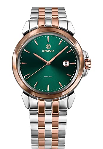 JOWISSA Stahl/Rosa/Grün LeWy 3 Schweizer Herrenuhr J4.253.L