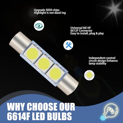 10 unidades luz LED de lectura para autos 28mm blanca miniatura 4