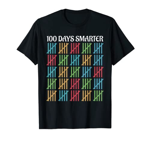 100 Days Smarter Funny Boy Girl Counting 100th Day of School T-Shirt