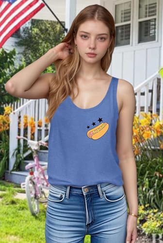 Image of Ithalt Womens American Flag Shirts 4th of July Outfits USA T-Shirt Patriotic Tank Shirt Fourth of July Sleeveless Tops
