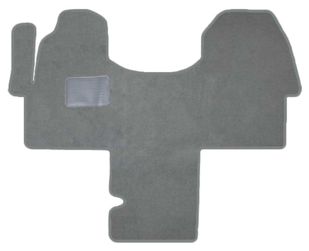 Auto Mat Store One-Piece Front Carpet Floor Mat with Serge Edges and Heel Pad for 2019-Current Mercedes-Benz Sprinter Vans & RV - Gray