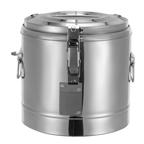 Cubo de alimentos aislado, transportador térmico de sopa de acero inoxidable, contenedor de 10 L para picnic al aire libre y viajes