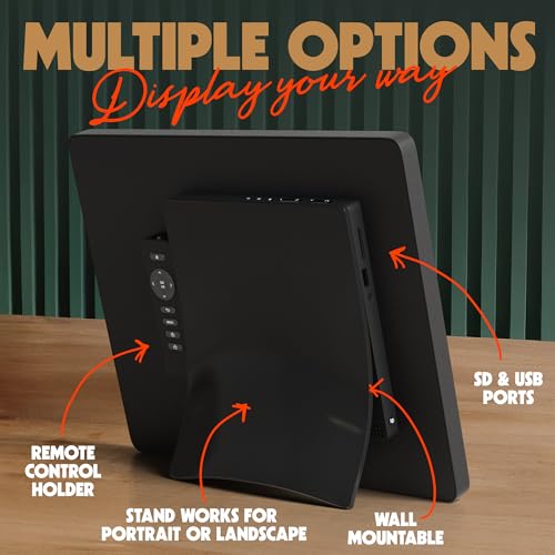 Image of PixStar 15 inch Large Digital Frame WiFi | Free Unlimited Cloud | Share Videos and Photos by Email or App | Motion Sensor | Best USNews Digital Photo Frame 2024 | Large Electronic Picture Frame