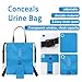 JISUNZON PrivacyShield Catheter Bag Cover – Conceal Drainage Bag on Wheelchair, Scooter or Bed Rail, with View Window, Secure Hooks, No-Spill Design for Daily Use (Blue, Large LX-2000)
