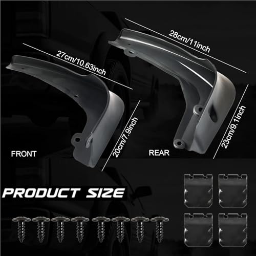 Garde-boue voiture pour Tesla Model S : kit de bavettes de protection de roue