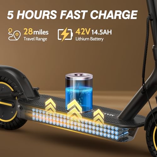 Image of MAXSHOT Electric Scooter for Adults, 8.5 /10 /14 inch Tires, 19 /22Mph, 350W /500W Motor, 21-28 Miles Range, Folding E-Scooter with Dual Suspension,APP Control