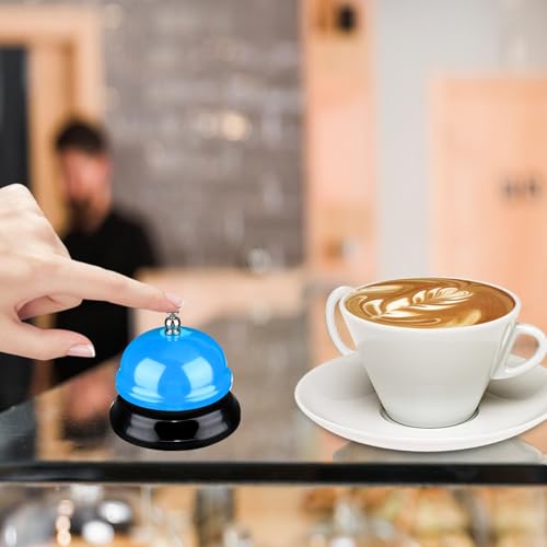 10 Pcs Game Call Bell Colorful Desk Bell Metal Ring Bell 3 Inch Diameter Hand Bells Bulk for Adults Service Bell for Desk Hotel Restaurant Office School Kitchen Bar Counter Supplies