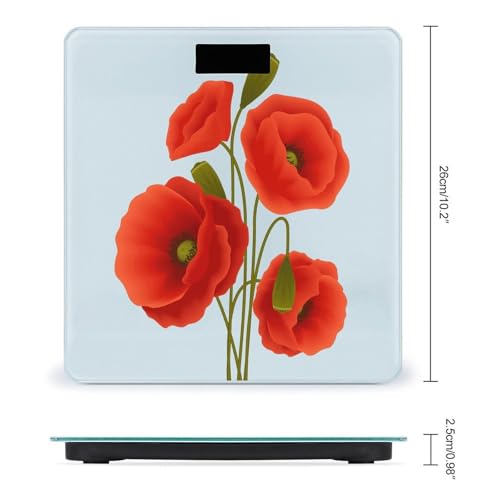 Báscula digital para baño con vidrio templado y pantalla LCD miniatura 2