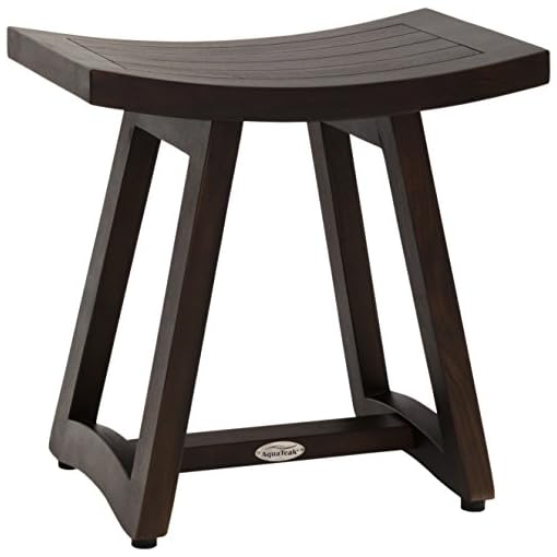 AquaTeak Patented 18" Asia Buru Mocha Teak Shower Bench