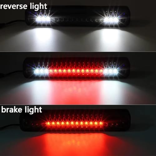 Troisième feu stop rouge et blanc étanche compatible Chevy C1500 K1500 K2500