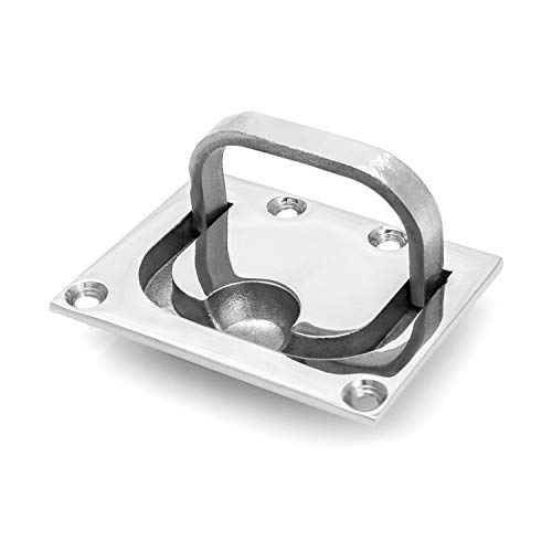 QWORK Boat Ring Hatch Pull, 1 Pack 316 Stainless Steel Boat Ring Hatch