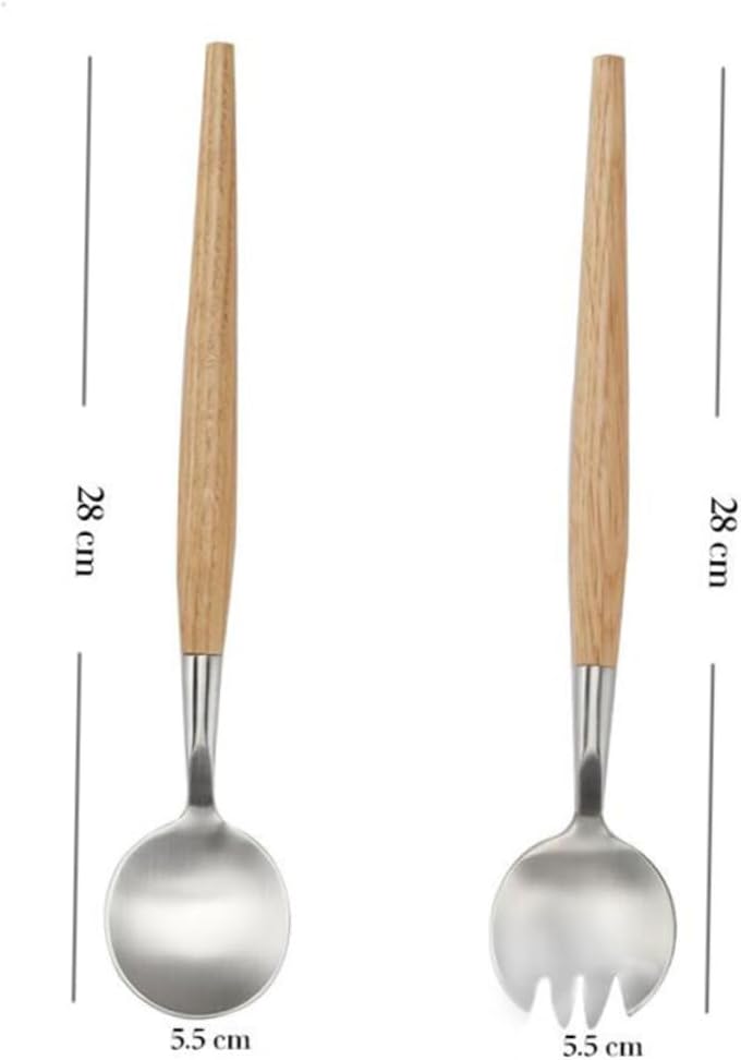 2pcs Set Wooden and Fork Salad