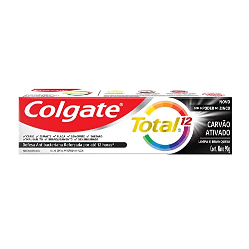 Colgate Creme Dental Total 12 Carvão Ativado 90G