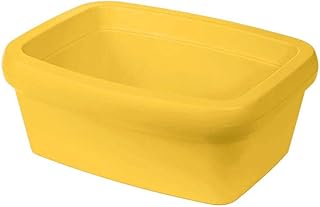 neoLab 2-4998 - Cubitera ligera de PVC sin tapa, capacidad de 4 l, 310 mm x 245 mm x 120 mm, color amarillo