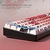 Rainy Japanese Anime Keycaps Shine Throgu Key Caps,Cherry Keycaps 129 Keys PBT Dye Sublimation Custom Keycaps Set for Mechanical Keyboard 61/64/75/84/87/104/108 Layout with Key Puller (Red) - Image 3