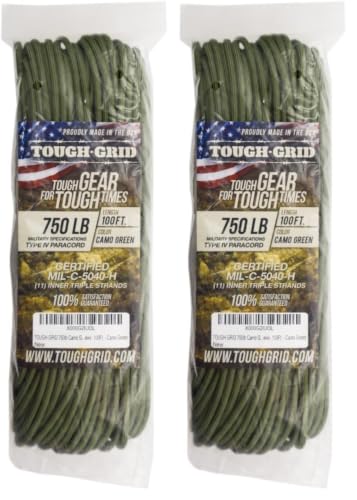 Image of TOUGH-GRID 750 Paracord, 100% Nylon, Made in USA, Type IV Mil-Spec Cord
