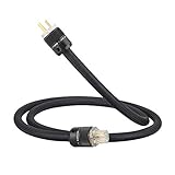 Audiocrast HiFi Power Cable, Hi-End Braided Sleeve Amplifier Power Cord Guage-10AWG OD 17MM, Audioph