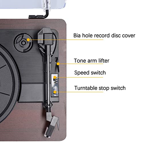 ZXCVB Tourne-Disque Vinyle rétro, Gramophone avec Cache Anti-poussière, Tourne-Disque Maison Vintage - Les Beatles, Paul McCartney, John Lennon, RIngo Starr, George Harrison ZXCVB Tourne-Disque Vinyle rétro, Gramophone avec Cache Anti-poussière, Tourne-Disque Maison Vintage – Image 5
