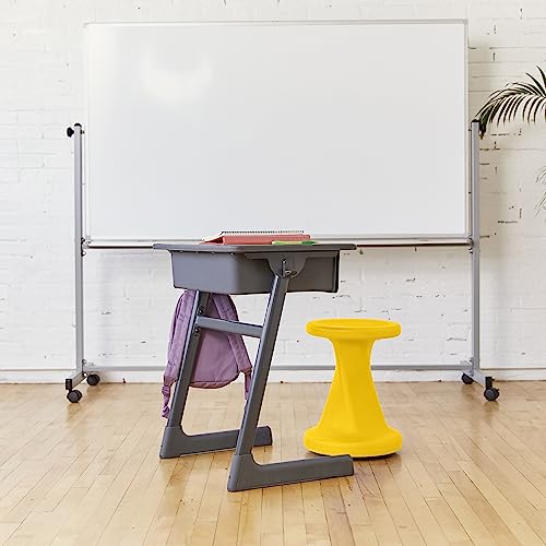 Image of ECR4Kids Twist Active Wobble Stool, 18in Seat Height, Classroom Furniture, Yellow
